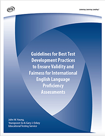 Imagem das diretrizes para melhores práticas de desenvolvimento de testes para garantir validade e justiça nas avaliações internacionais de proficiência em inglês