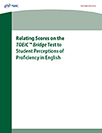 leia mais sobre como relacionar as pontuações no TOEIC Bridge Test com as percepções dos alunos sobre proficiência em inglês