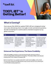 Folheto do estudante TOEFL iBT