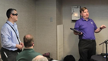 Cary Supalo (ETS), William Freeman of American Printing House for the Blind (APH)