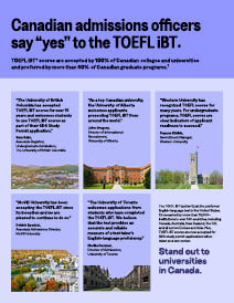 Thumbnail of the Canadian admissions flyer